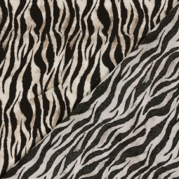 Tissu borken crêpe viscose - Abstrait noir