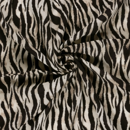 Tissu borken crêpe viscose - Abstrait noir