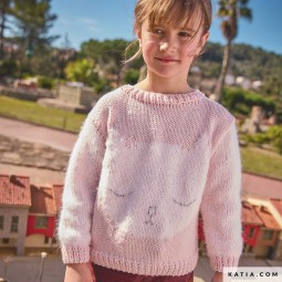 Kit de tricot - Pull tête de chat - Merino aran et Soft gratté
