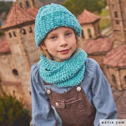 Kit de crochet - Bonnet et col - Velvet mini