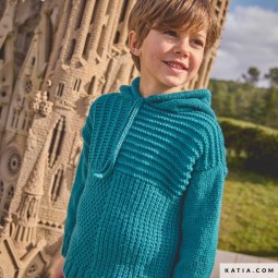 Kit de tricot - sweat à capuche - Merino aran