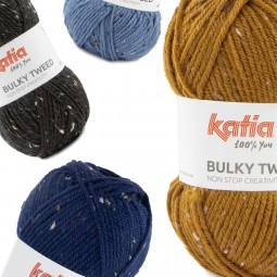 Kit de tricot - Rbe à torsade - Bulky tweed