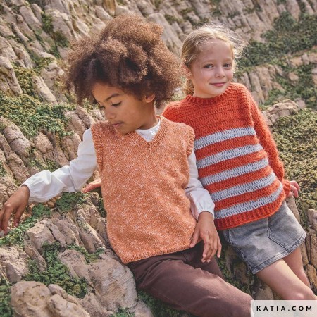 Kit de crochet - Pull sans manche - Basic merino popcorn