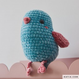 Kit de crochet - Petits oiseaux et cœur - Velvet mini