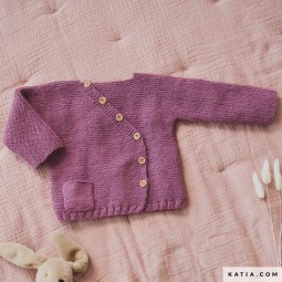 Kit de crochet - Gilet cache-cœur - Merino baby