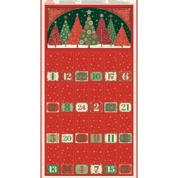 Tissu Noël - Calendrier de l'avent - Adorn
