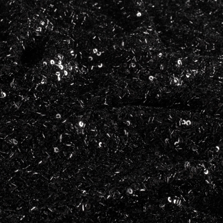 Tissu sequins et paillettes - Noir