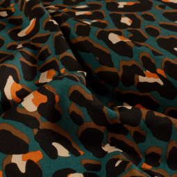 Tissu popeline de viscose - Leo canard