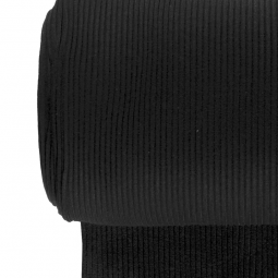 Tissu bord côte 3x3 - Noir