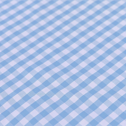 Tissu coton - Vichy bleu ciel 6mm