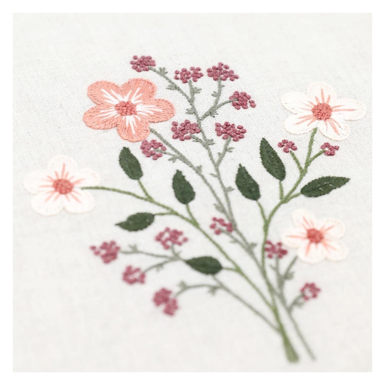 Kit de broderie - Bouquet poudré