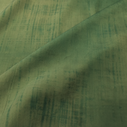 Tissu velours extensible - Vert texturé