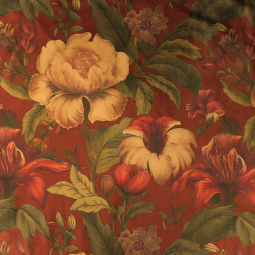 Tissu velours extensible - Pivoine