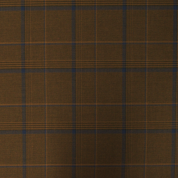 Tissu tailleur - Carreaux brun et bleu