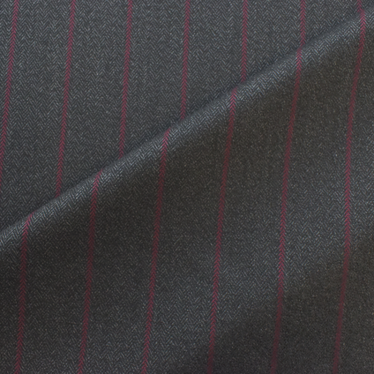 Tissu tailleur - Chevron lignes rouges
