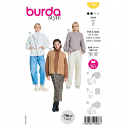 Patron Burda 5590 - Pull veste ou gilet