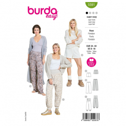 Patron Burda 5591 - pantalon short