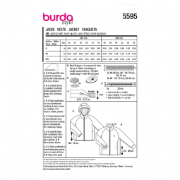 Patron Burda 5595 - veste