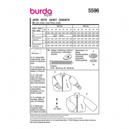 Patron Burda 5596 - veste