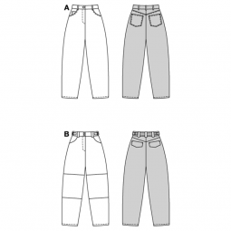 Patron Burda 5603 - pantalon barrel
