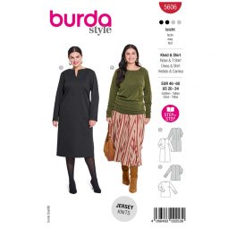 Patron Burda 5606 - robe chemisier