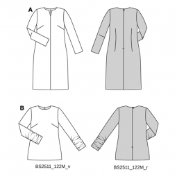 Patron Burda 5606 - robe chemisier