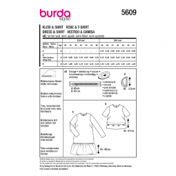 Patron Burda 5609 - robe blouse