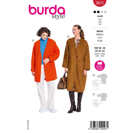 Patron Burda 5613 - Veste manteau