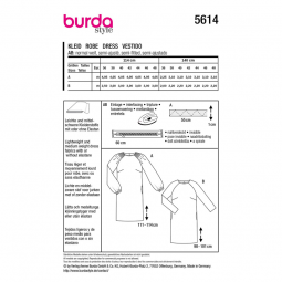 Patron Burda 5614 - robe