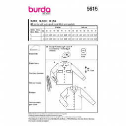 Patron Burda 5615 - chemisier