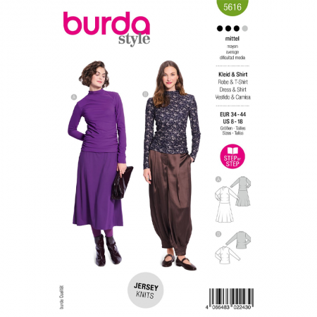 Patron Burda 5616 - robe top
