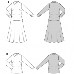 Patron Burda 5616 - robe top
