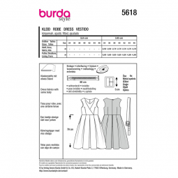 Patron Burda 5618 - robe