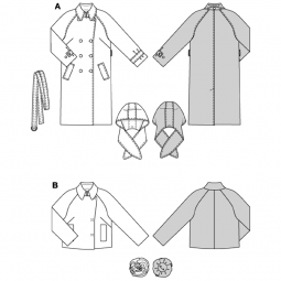 Patron Burda 5620 - manteau imperméable