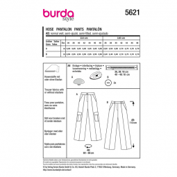 Patron Burda 5621 - pantalon