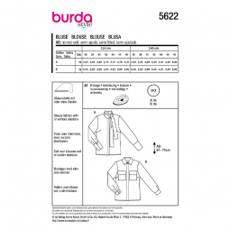 Patron Burda 5622 - chemisier
