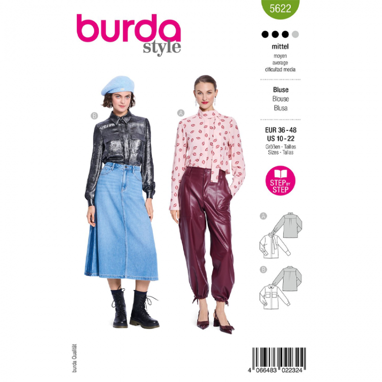 Patron Burda 5622 - chemisier