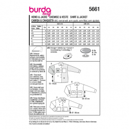 Patron Burda 5661 - veste chemise