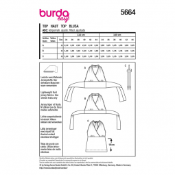 Patron Burda 5664 - Top