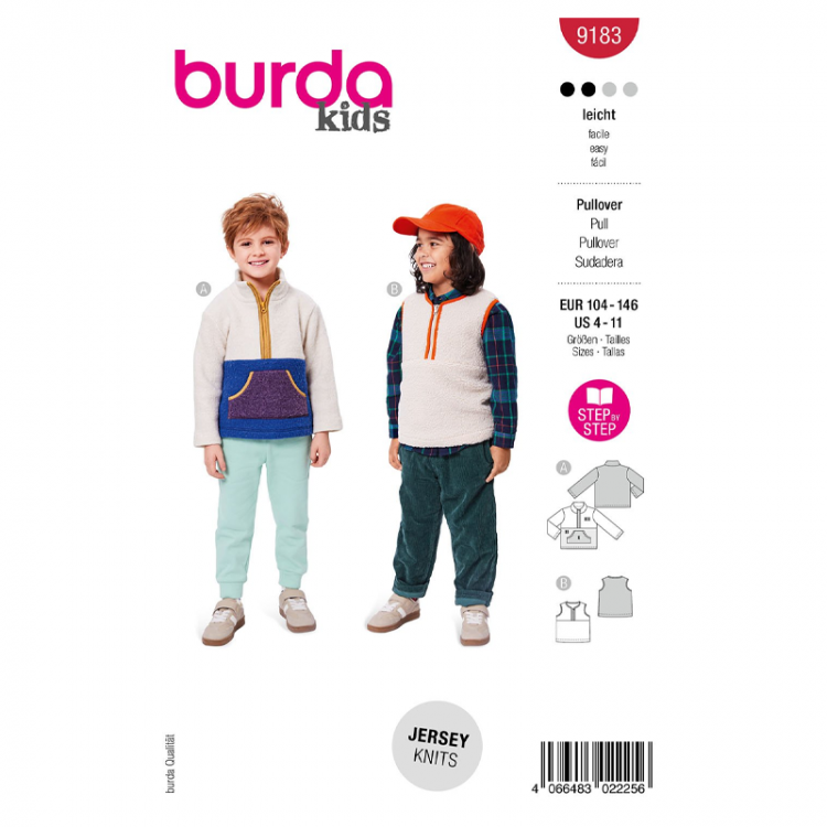Patron Burda 9183 - pull gilet