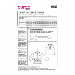 Patron Burda 9183 - pull gilet