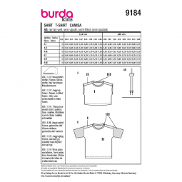 Patron Burda 9184 - t-shirt