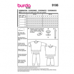 Patron Burda 9186 - ensemble bébé