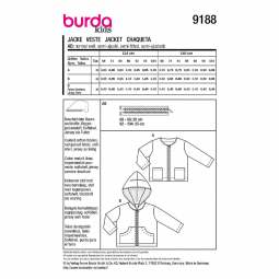 Patron Burda 9188 - veste de pluie