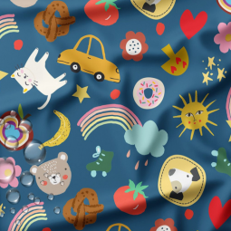 Tissu Imperméable - Funpets bleu
