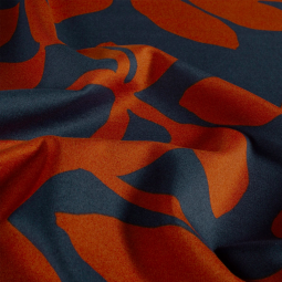 Tissu jersey Milano - Fleurs brique