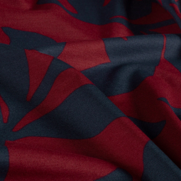 Tissu jersey Milano - Fleurs bordeaux