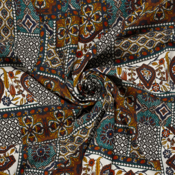 Tissu viscose - Patch turquoise