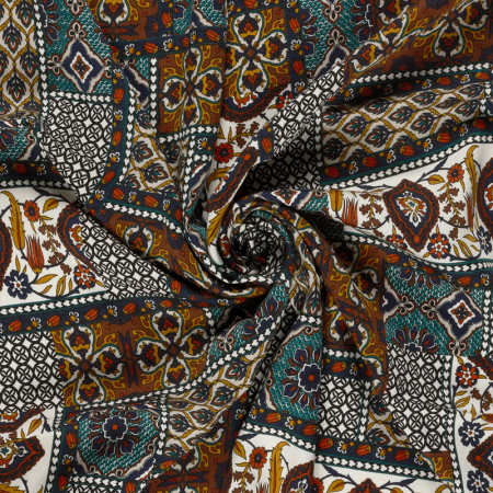 Tissu viscose - Patch turquoise