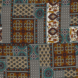 Tissu viscose - Patch turquoise